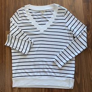 Banana Republic Dark Navy/White Striped Sweater - Size XS